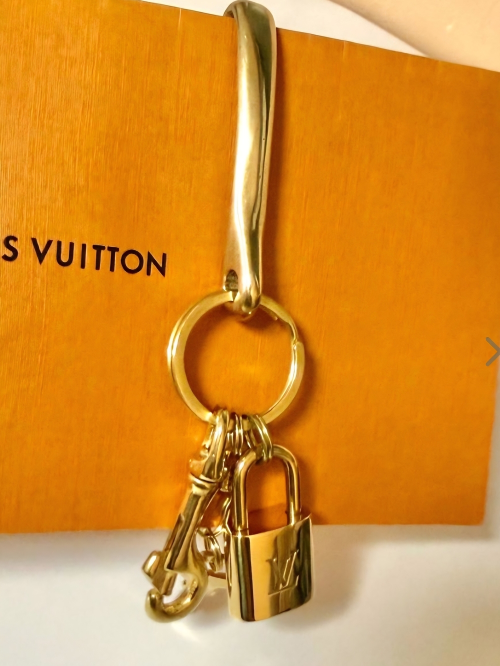 Louis Vuitton Padlock & Key Bag Charm with Unbranded Hook